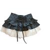 Dot Short Puff Skirt Lace Mini Cake Skirt Fashion Flounce Short Skirt  Streetwear