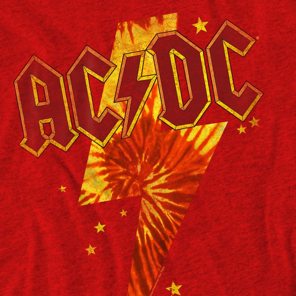 AC/DC Unisex Adult Tie Dye Bolt T-Shirt