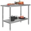 VidaXL Kitchen Work Table 120x60x85 Cm Stainless Steel 51190