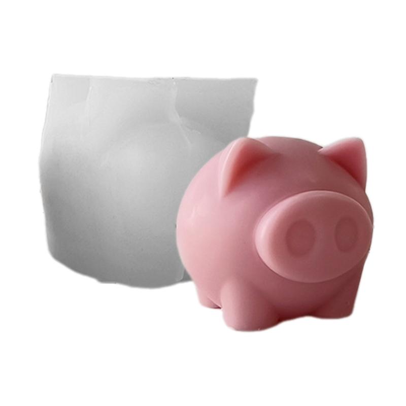 3D g Silikonowa forma na świecę Cartoon ggy Mydło Żywica Gips Narzędzie do robienia Słodkich Zwierzęcych Czekoladowych Kostek Lodowych Dekoracja Biurka