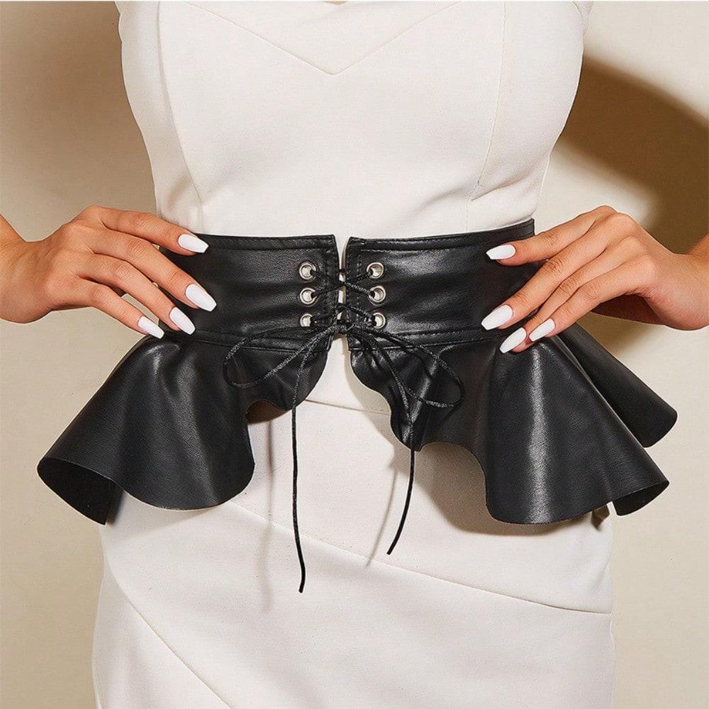 Ceinture à la taille avec Sceau de Taille en Queue d'Hirondelle et Jupe, Sens du Design Sens de la Couche noir
