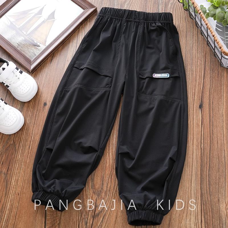 

Круті літні швидкосохнучі спортивні штани з крижаного шовку для хлопчиків-підлітків, студентів, захист від комарів, новинка 2025 170 чорний