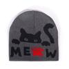 Cat Animal Pattern Knit Cap For Outdoor Activities In Autumn And Winter Fashion