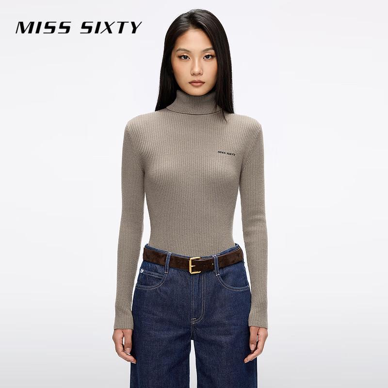

MISS SIXTY Women s Wool Cashmere Slim-Fit High-Neck Knit Sweater S
