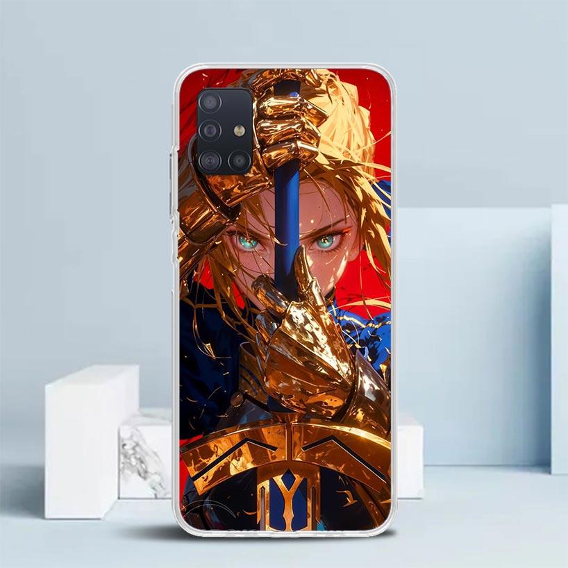 Fate Zero Stay Night Saber Phone Case For Samsung Galaxy A52 A32 A22 A12 A51 A50S A30S A10S Note 20 Ultra 10 S10 Plus A31 A20 A7