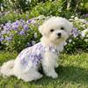 Sweet Style Floral Dog Skirt Breathable Dog Princess Dress Floral Suspender Dress Spring Season