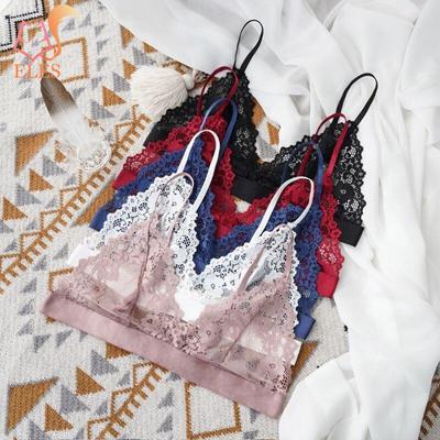 Sexy Women Bra Lace Wireless Lingerie Ultra Thin Ladies Floral Unlined Underwear Sexy Bralette Soft Top Women Intimates