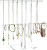 Acrylic Hairband Display Stand 2-Tier T-bar Hair Hoop Headband Hanging-Jewelry Organizer for Necklaces Bracelet Earring