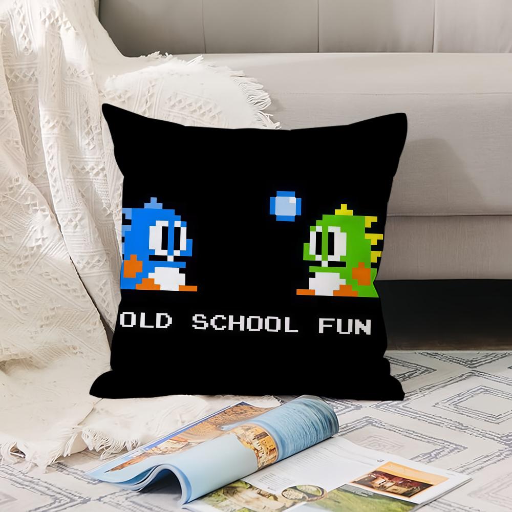 Cartoon Cute B-Bubble B-Bobble Pillow Case Office Cushions Suitable For Sofa Car Bedroom Decorative Cushion Cover