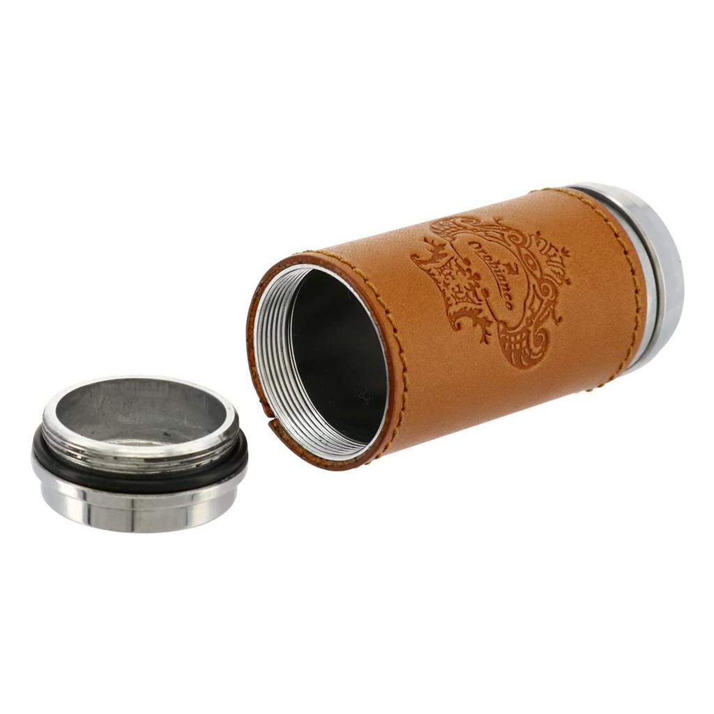 Orobianco Portable Ashtray, Stylish Genuine Leather, Men's, ORA-001, Made in Japan, Brown Cowhide Leather