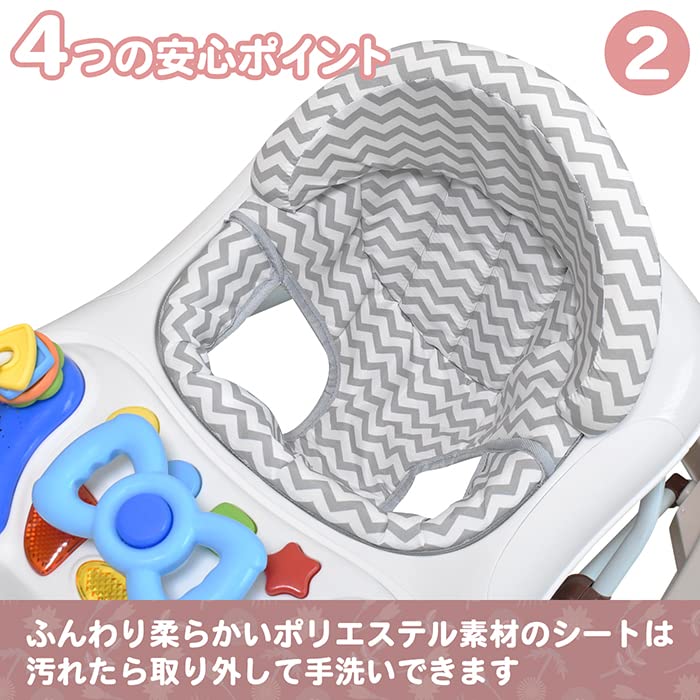 JTC BABY Teku Teku Walker Baby Walker (Pink)