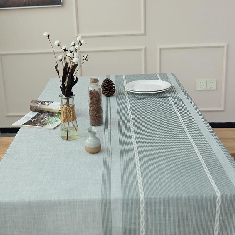 Japanese Cotton And Linen Dining Table Cloth Waterproof Fabric Tablecloth Simple Wind Table And Chair Household Coffee Table Cloth Hotel