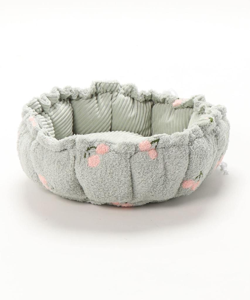 Fluffy Pet Reversible Round Pet Bed for Dogs and Pet Sofa with Cushion Bed, Cats, All-Season (Small, Green)