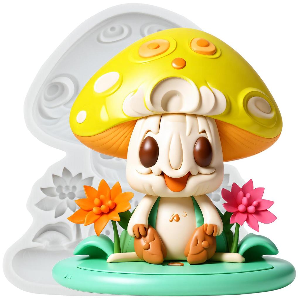 Mushroom Silicone Molds Mushroom Elf Fondant Mold Cake Decorating Tools Cupcake Topper Candy Chocolate Gumpaste Mold