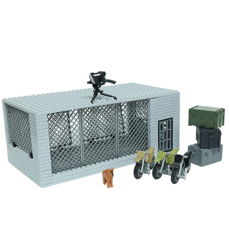 WK2 Militärbasis Moc Sentinel Turm Wachturm Gefängniskäfig Gebäude Modell Militärspielzeug Waffen Baustein DIY Junge Kind Geschenk