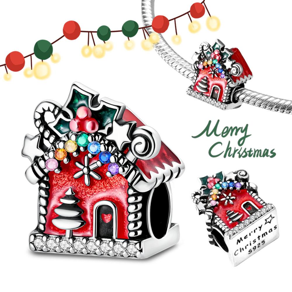 Copper Cute Apple Deer Skewer Decoration Charm Pendant Fit The Brand'S Diy Bracelet Women Christmas Charms For Jewelry Gifts