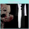 Halloween Terrifier Cosplay Klovne Skrekk Rollespill Voksen Bodysuit Festkostyme