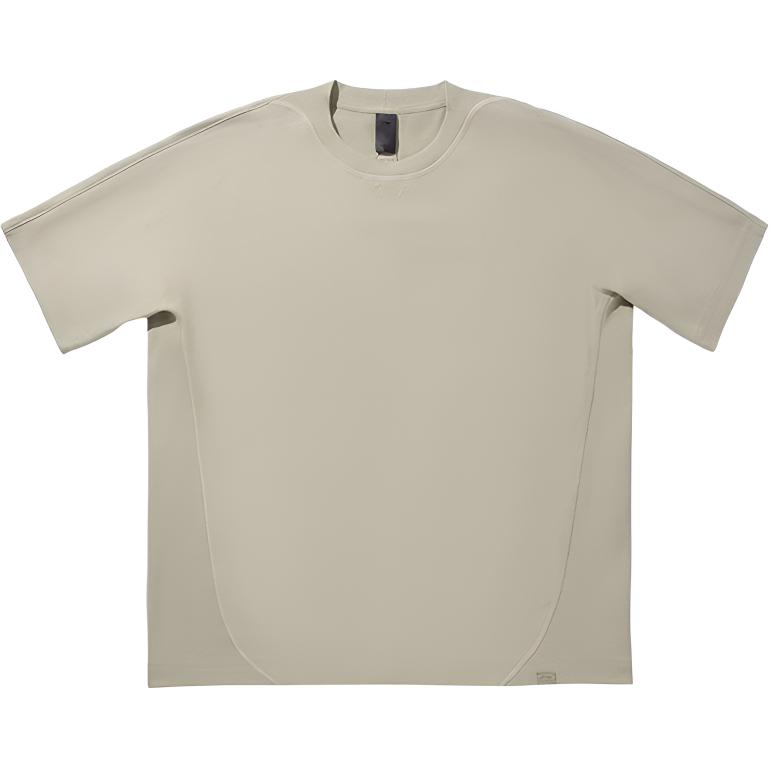 

Li-Ning Пуловер с круглым вырезом, однотонный, удобный, универсальный, повседневный, простой, спортивный, футболка с коротким рукавом, мужские футболки AHSV517-4 S