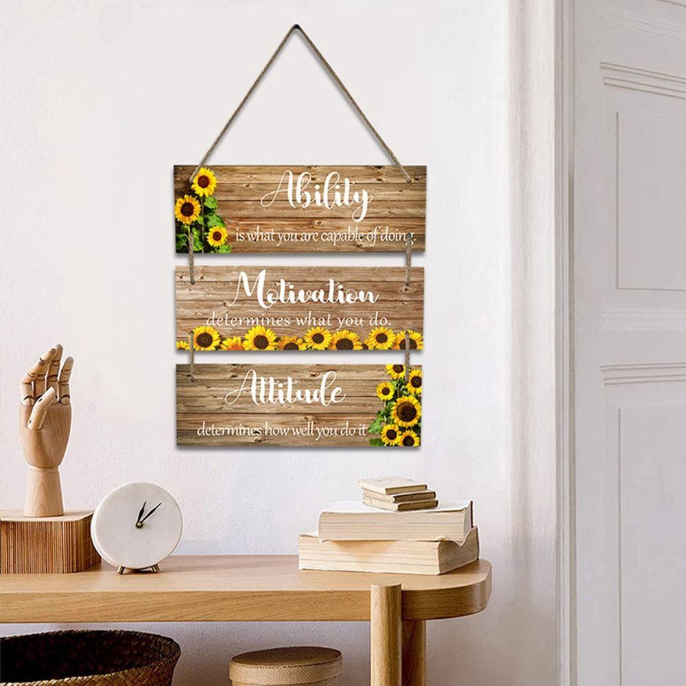 Vintage Wall Hanging Colorful Door Pendant Inspirational Wall Art Sign Living Room