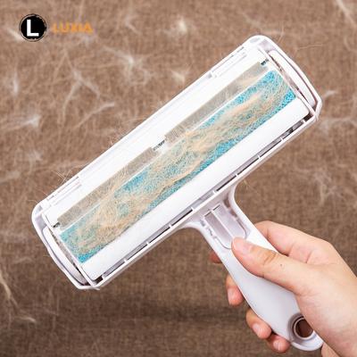 Pet Hair Roller Remover Lint Brush 2-Way Dog Cat Comb Tool Convenient Cleaning Dog Cat Fur-like Brush Base Home Furniture Sofa Clothe