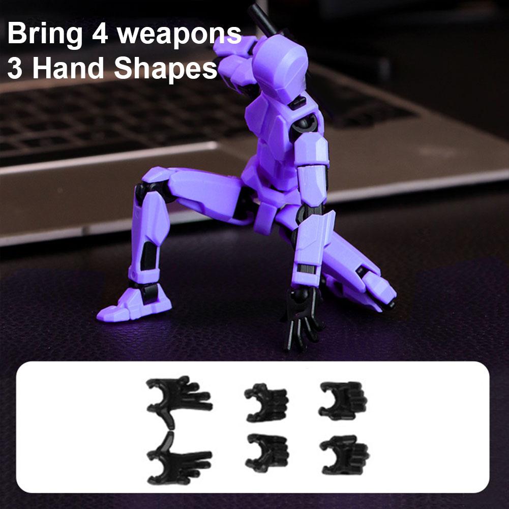Multi-Jointed Movable Shapeshift Robot 3D Printed Mannequin Dummy Action Figures Toys Mini Movable Joints Skeletons Desk Decor