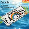 Hawaii License Plate Sign -  Aluminum Wall Decor, , Aloha State Car Plaque with Rainbow & Tropical Design, Perfect for Home, Bar