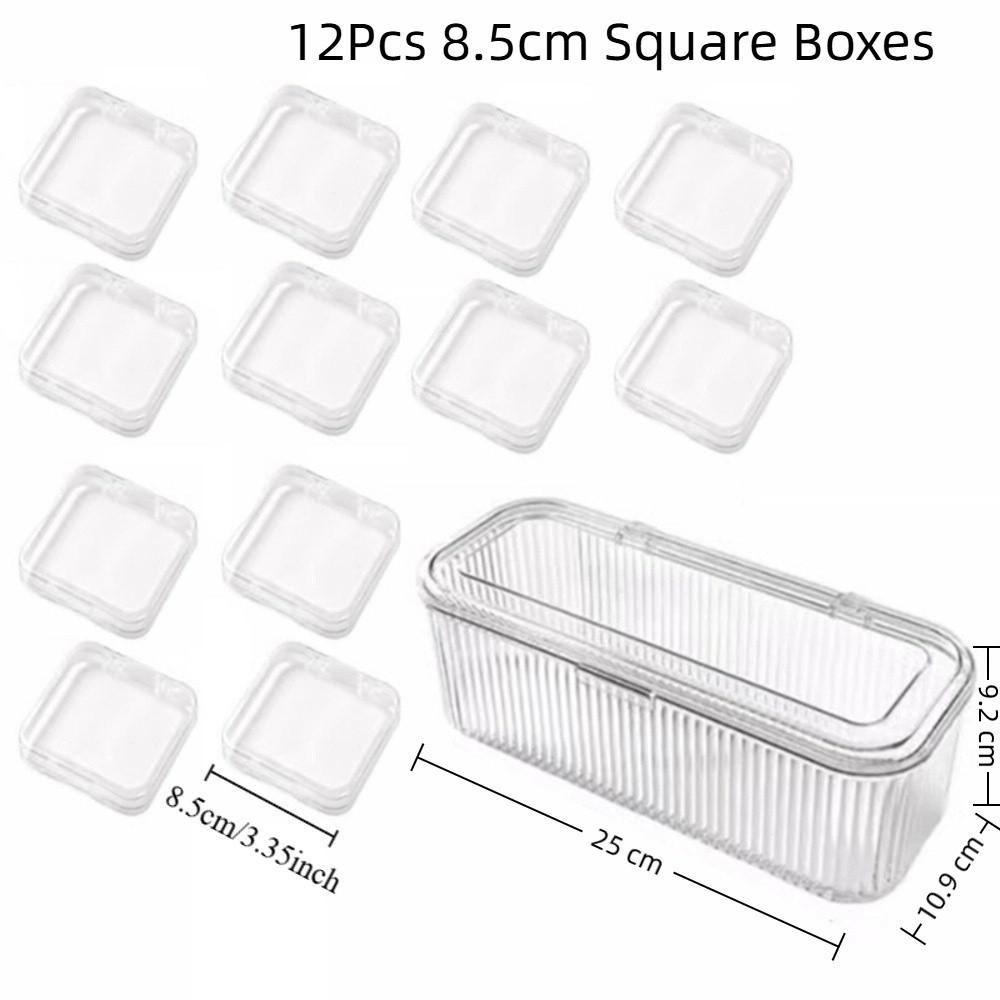 Clear Plastic Press on Nail Storage Box Sealed Bracelet Storage Cases  Travel Organizer