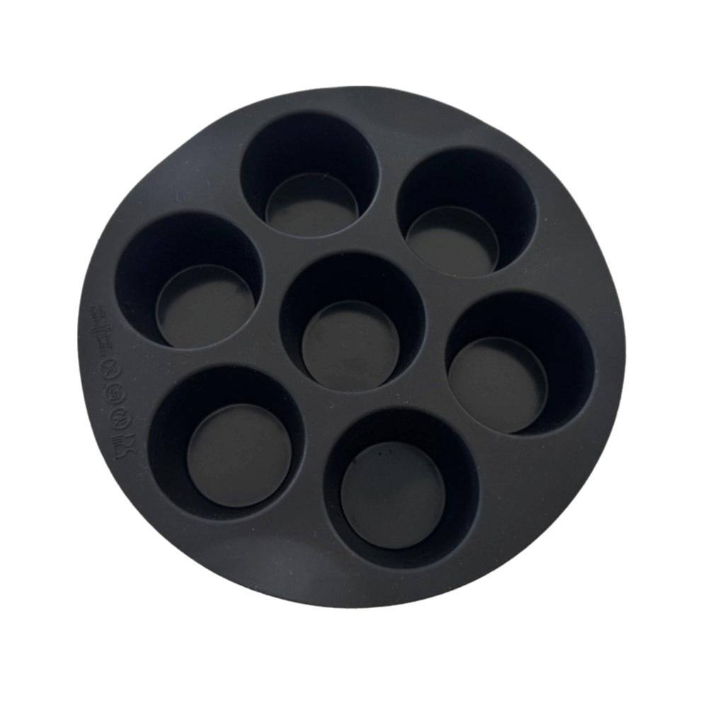 7 Holes Air Fryer Cake Pan Round Silicone Muffin Pan Air Fryer Silicone Mold Liner  Oven Safe M