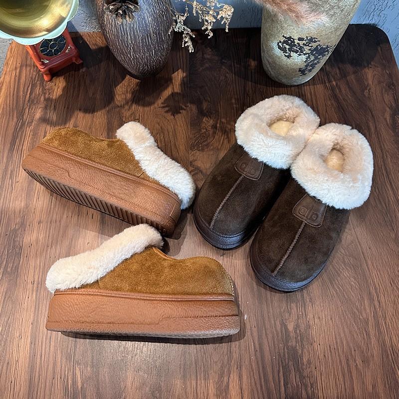 Leather Foam Bottom Snow Boots Women's 2025 Winter New Thermal Cotton Shoes Covered with Ancient Boots Tide