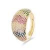 Ring - LUXENTER - Ikahi - Multicolored Zirconia - 18-karat Yellow Gold - Woman
