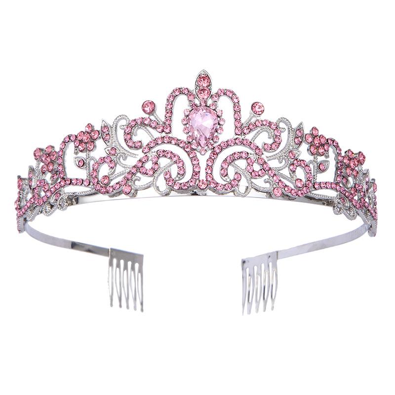 European & American Fashion Crystal Crown Bridal Headdress for Birthdays & Bachelorette Parties