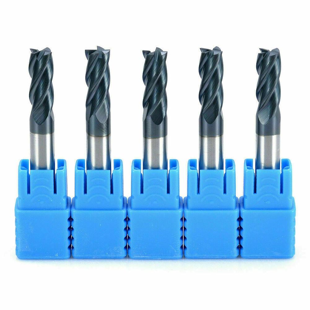 5ks HRC45 4mmx50mm 4břitá stopka Wolframový CNC karbidový frézovací nástroj