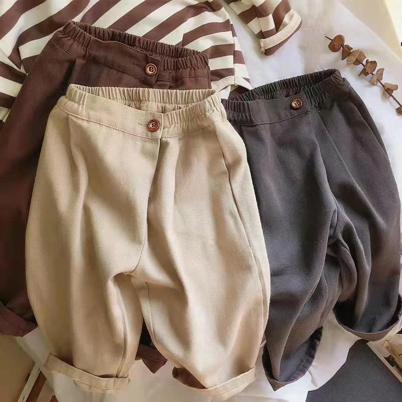 Spring Kids Harem Pants Solid Color Girls Loose Casual Pants Korean Version Thin Children Boys Trousers