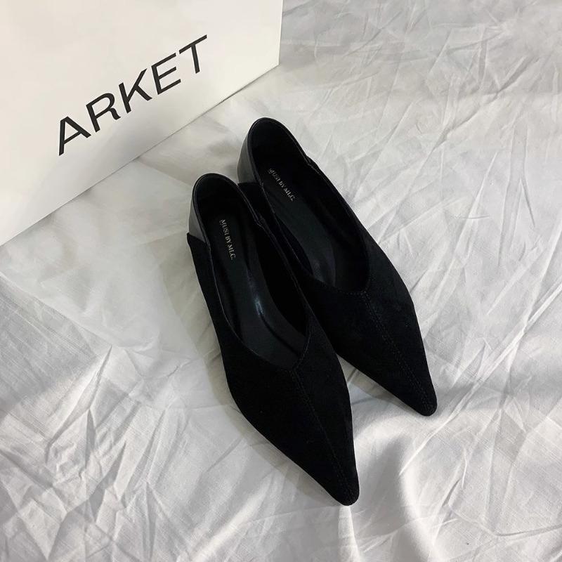 Pointed Toe Flats Woman Shoes 2024 Trend Shallow Elegant Designer Shoes Autumn New Dress Cozy Shoes Mature Lady Mujer Zapatos