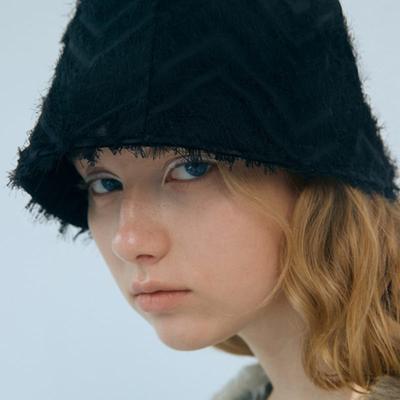 Poesiedame [Let There Be Light] Fringe Bucket Hat In Black