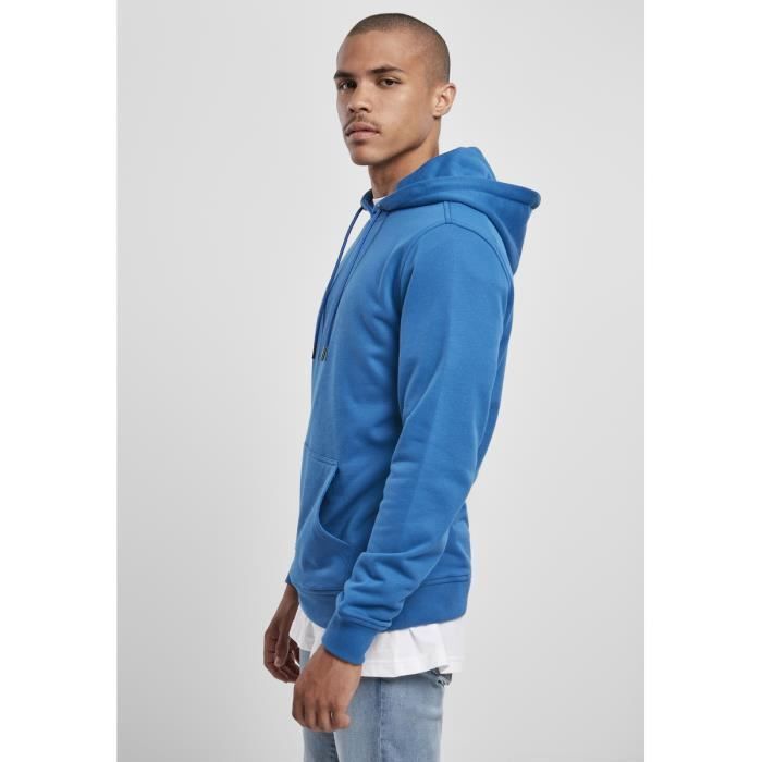 Sweatshirt - Urban Classics - Basic Terry - Bleu - XXL - Col capuche