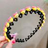 Summer Cartoon Wave Headband Children'S Candy Color Headband Hairpin Bangs Broken Hair Finishing Artifact Girls Hair Accessories Women