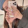 iPhone 15 Pro Max/17/16/13/11/XS Full Coverage Transparent Case with Heart-Shaped Colorful Candy Bracelet