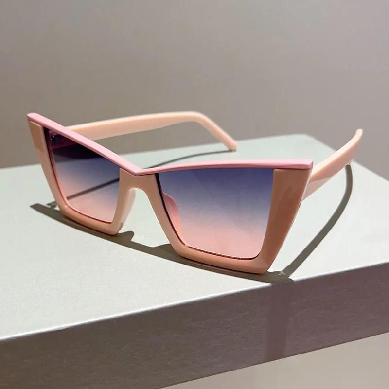 New in Big Frame Cat Eye Sunglasses ladies Fashion Vintage Popular Sun Glasses Punk Oversized Luxury Designer Sexy Shades