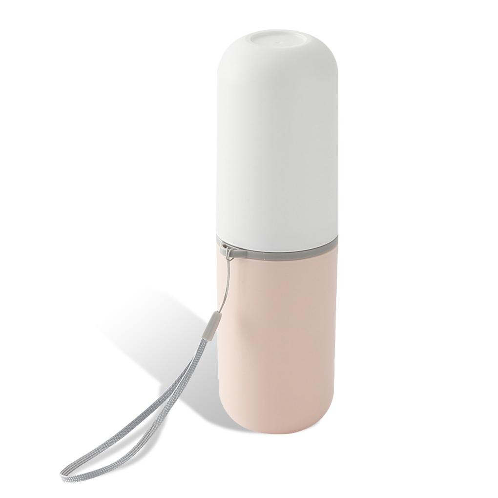 

Футляр для зубной щетки, переносной контейнер для зубной пасты, пылезащитный, для ежедневного использования, держатель для зубных щеток с крышкой для дома, путешествий, кемпинга, школы pink and white