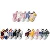 5Pairs Short Tube Baby Floor Socks Letter Toddle Walking Socks Kawaii Kids Ankle Sock  Streetwear