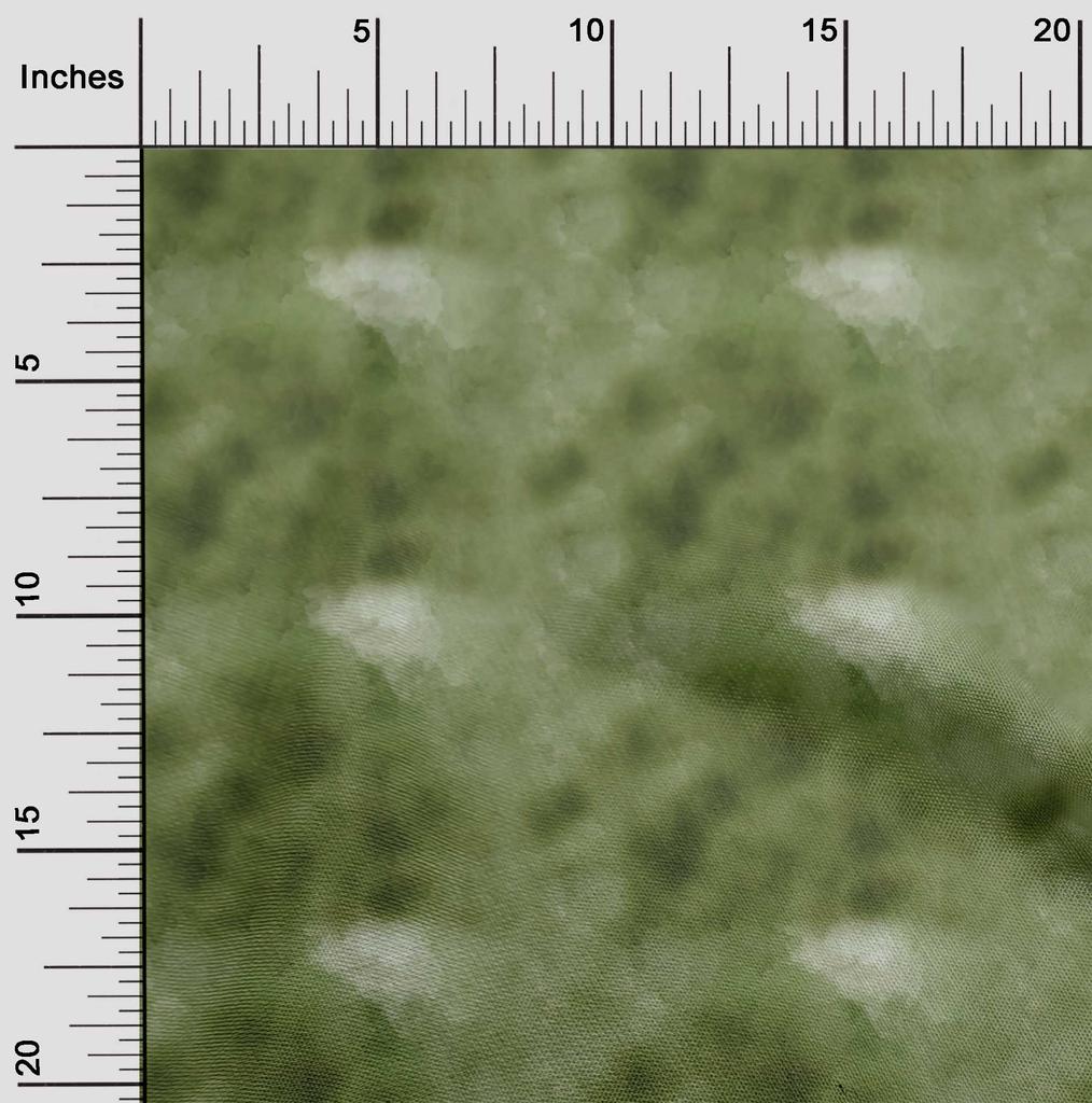 oneOone Cotton Flex Forest Green Fabric Abstract Smoke Dress Material Fabric Print Fabric By The Yard 40 Inch