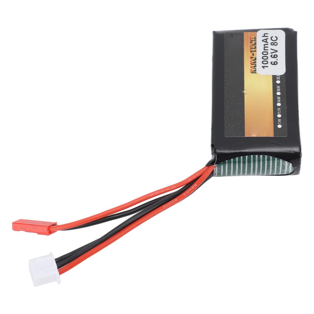 RC Receiver Lithium Battery 1000mAh 8C 6.6V RC Aircraft Remote Control Battery for MC6B 4PX 14SG 4PV 4PLS