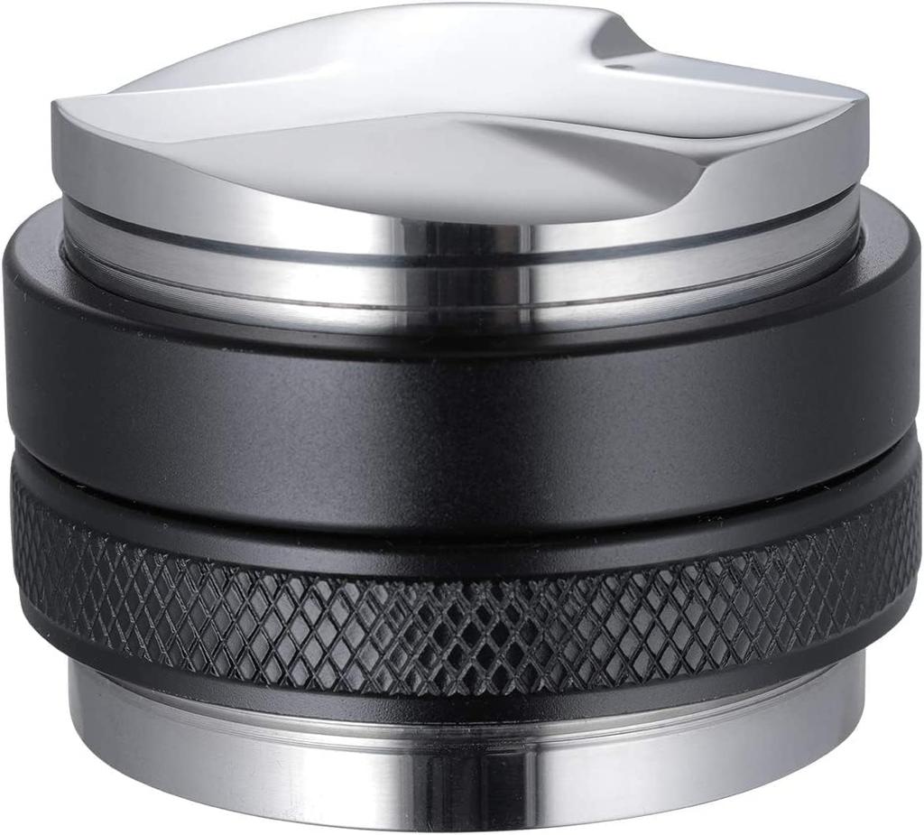 Lazysong Coffee Espresso Stainless Silver Distributor/Coffee Tamper, 58mm, Dual-Use Tamper, Steel,