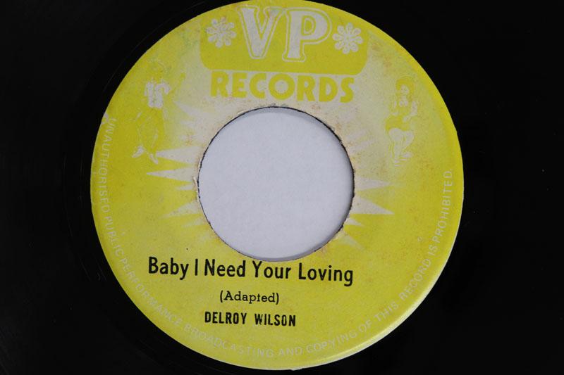

7-дюймовая пластинка DELROY WILSON Baby I Need Your Loving Версия 1983 VP Records 1979 Ямайка Регги Ска Даб Б/у