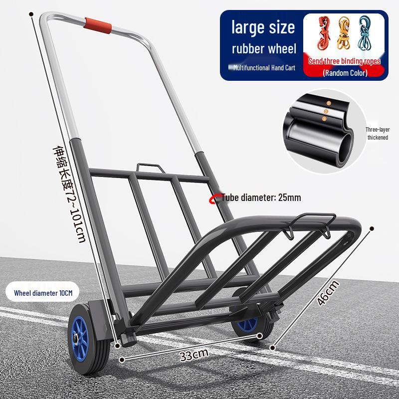 Foldable Hand Cart Trolley for Groceries, Luggage, and Express Delivery