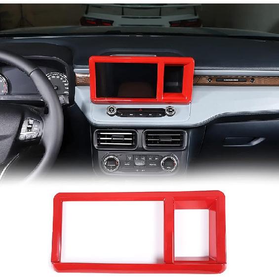 Car Center Console Navigation Panel Trim Cover Compatible with Ford Maverick 2022 Car Dashboard Center Console Multimedia Navigation GPS Panel Trim
