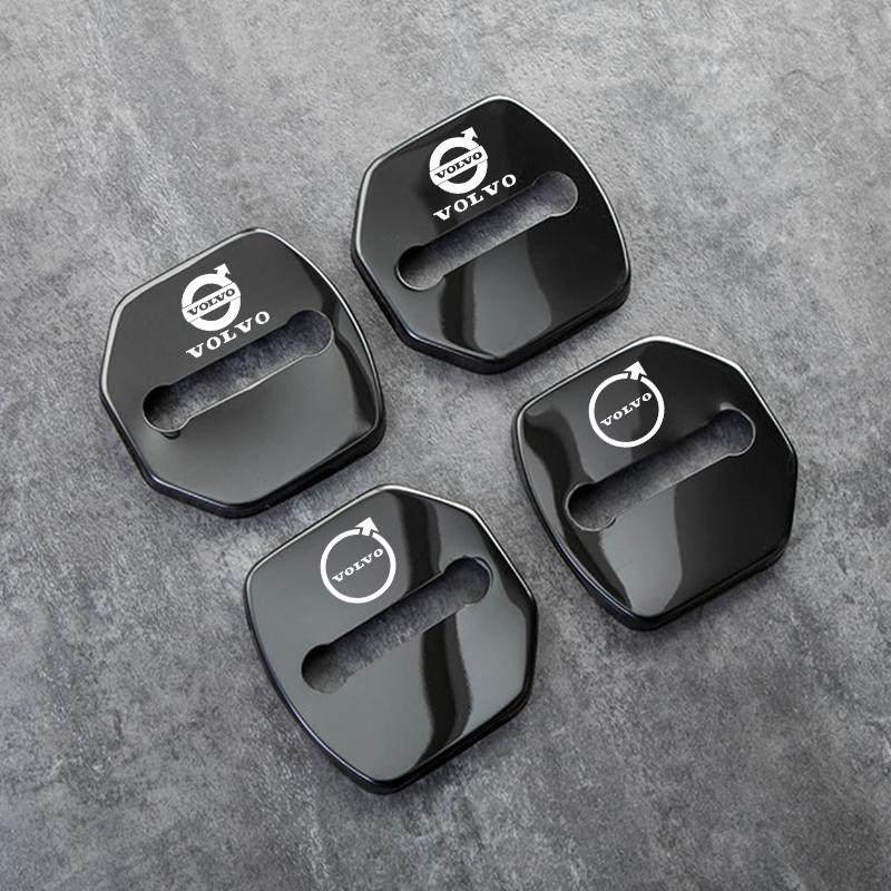 4pcs Car Door Lock Cover Antirust Protective Cap For Volvo Xc60 XC40 EX40 Xc90 S60 S90 EX30 V40 V60 V50 V90 S80 C40 V70 XC70 C30