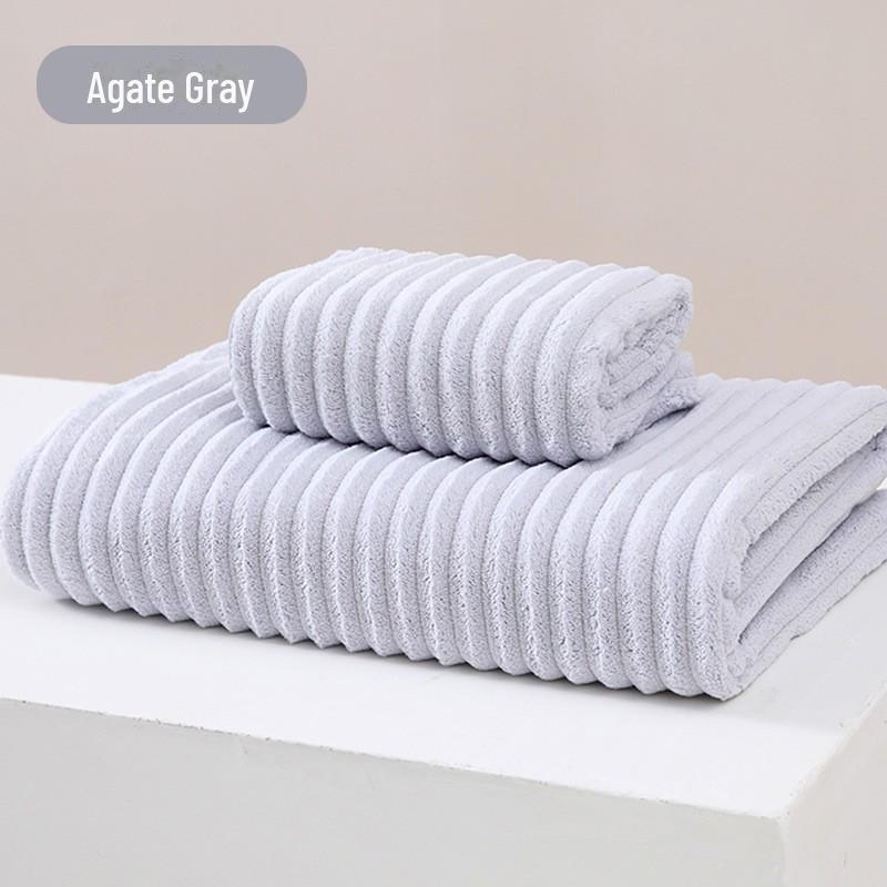 Dammode Ananas Korallfleece Badhandduk - Absorberande, Snabbtorkande, Ren Bomull för Sommarhem eller Strandbruk