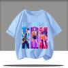 KPop Devil Hunter Cartoon Anime Peripheral Printed Children's Round Neck Fashionable Comfortable Girls' T-shirt